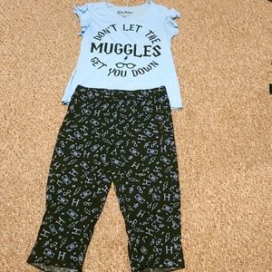 Harry Potter Pajama Set - Black and Blue
